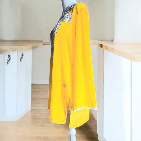 NWOT BOSTON PROPER (MED) Embellished V-Neck Resort Tunic - Picture 3 of 7